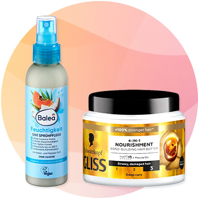 sprej Balea a dóza Gliss Hair Butter