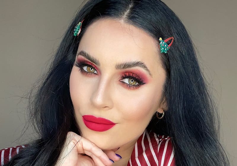 Vianočný look podľa make-up artistky Claudie Ďuríšek.