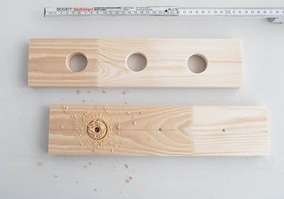 Dosky s navŕtanými dierami