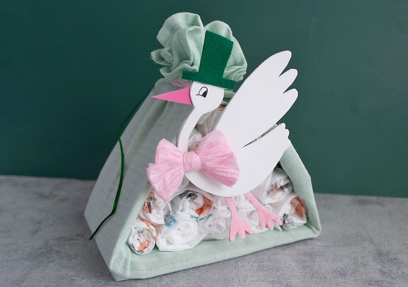 Hotová torta z plienok