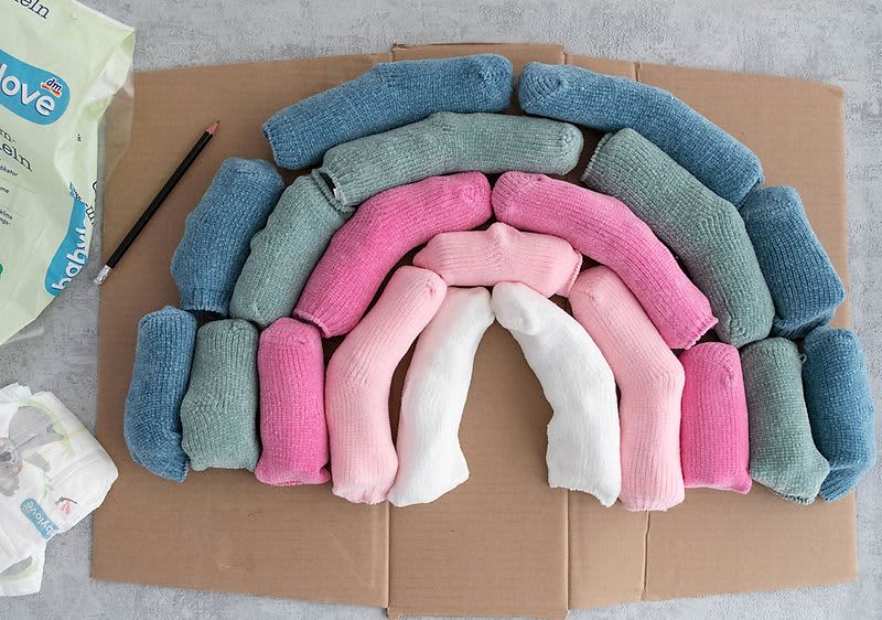 Ponožky v tvare dúhy