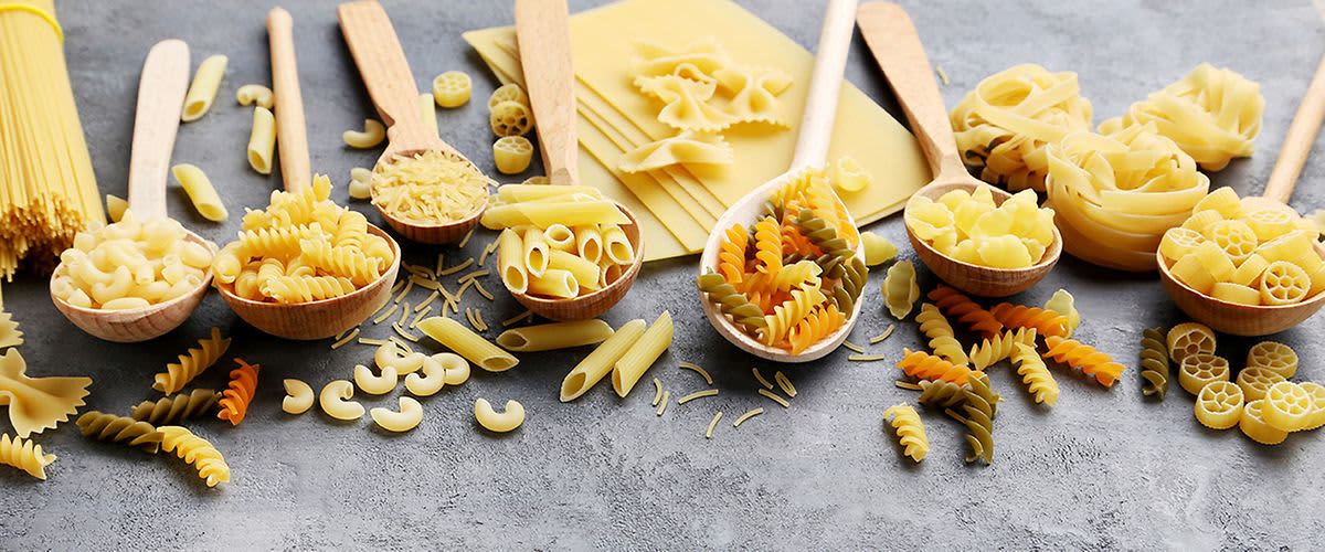 rôzne druhy cestovín