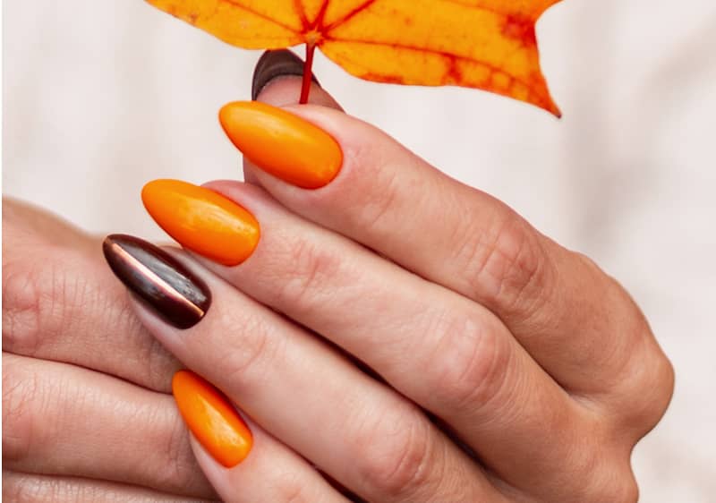 nechty v jesenných farbách