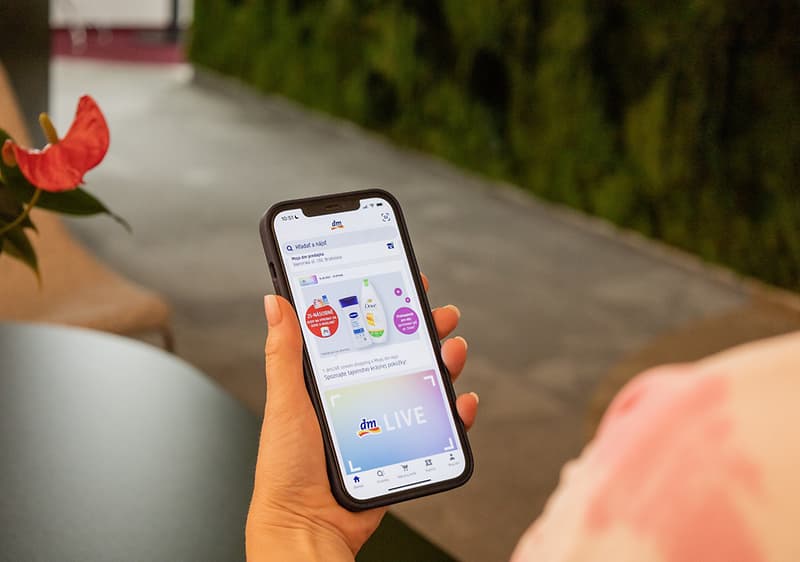live shopping dmLIVE v aplikácii Moja dm-App