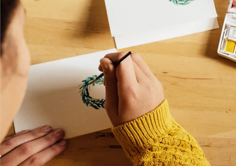 Výroba vianočnej pohľadnice