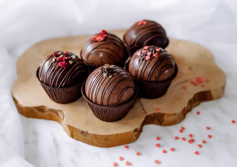 Valentínsky dezert: čokoládové bomby