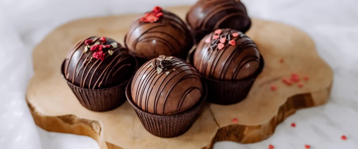Valentínsky dezert: čokoládové bomby