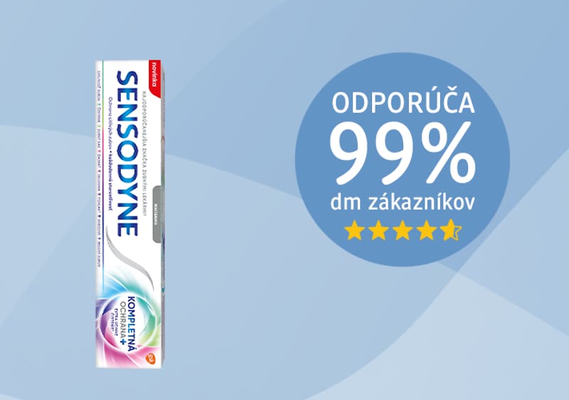 Sensodyne zubná pasta s fluoridom Whitening Kompletná ochrana+