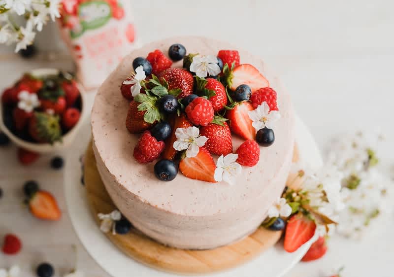 čokoládová torta s jahodami