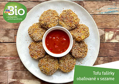 Tofu fašírky obaľované v sezame