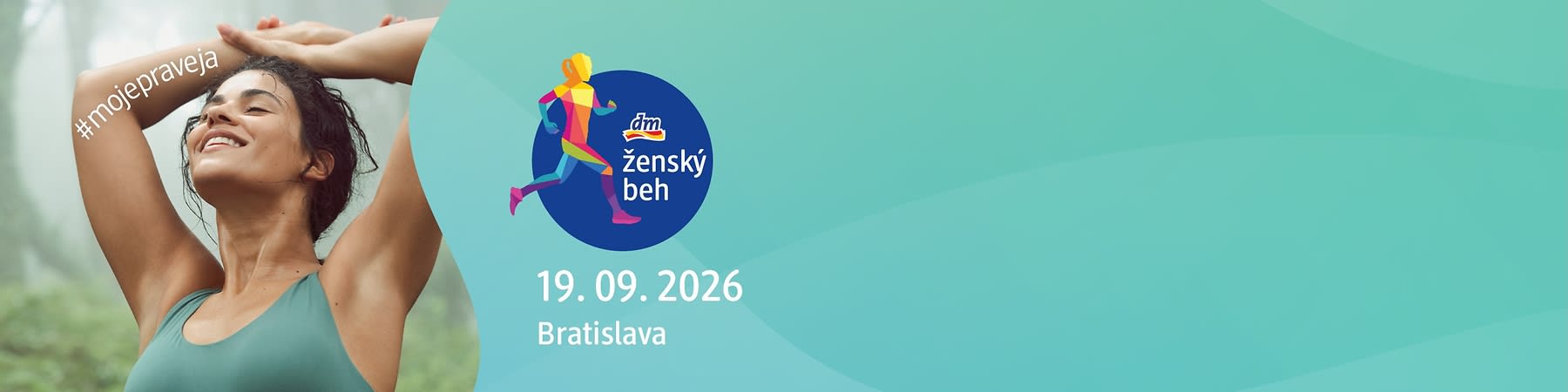 Grafika propagujúca ženský beh v Bratislave 19. septembra 2026