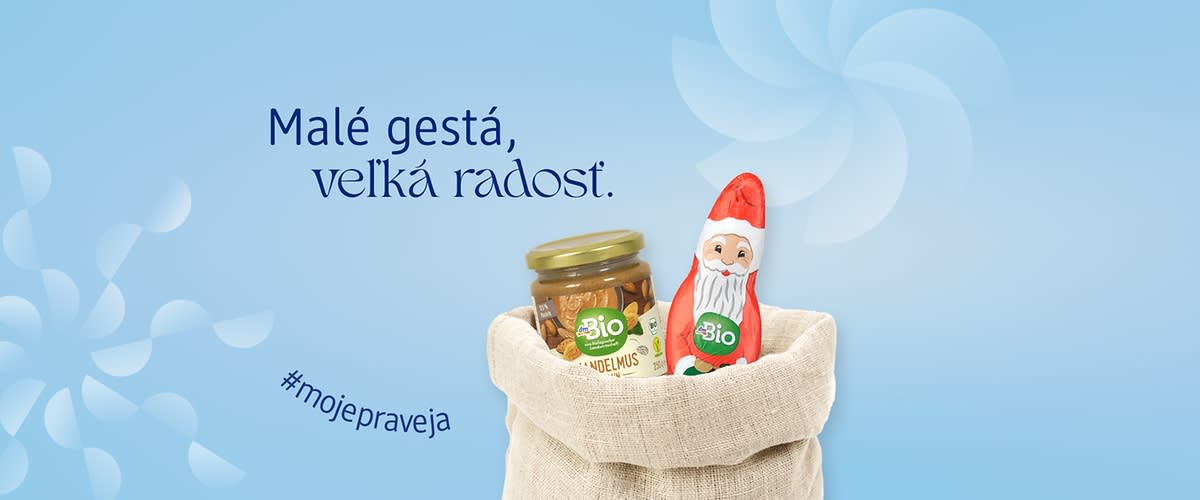 mikulášska nádielka a text "Malé gestá, veľká radosť."