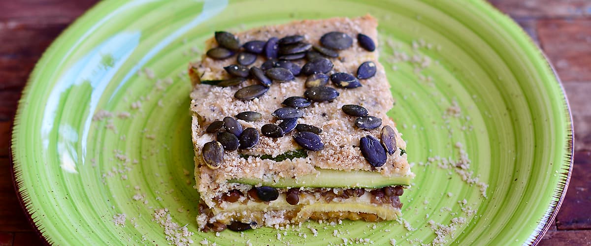 Šošovicový koláč s cuketou