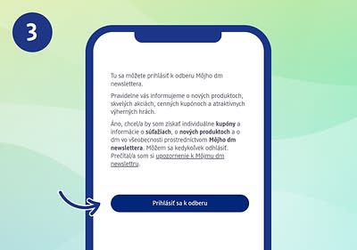 Krok 3: Začiarknutie pri registrácii