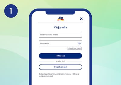Krok 1: Obrazovka formulára na prihlásenie alebo registráciu 