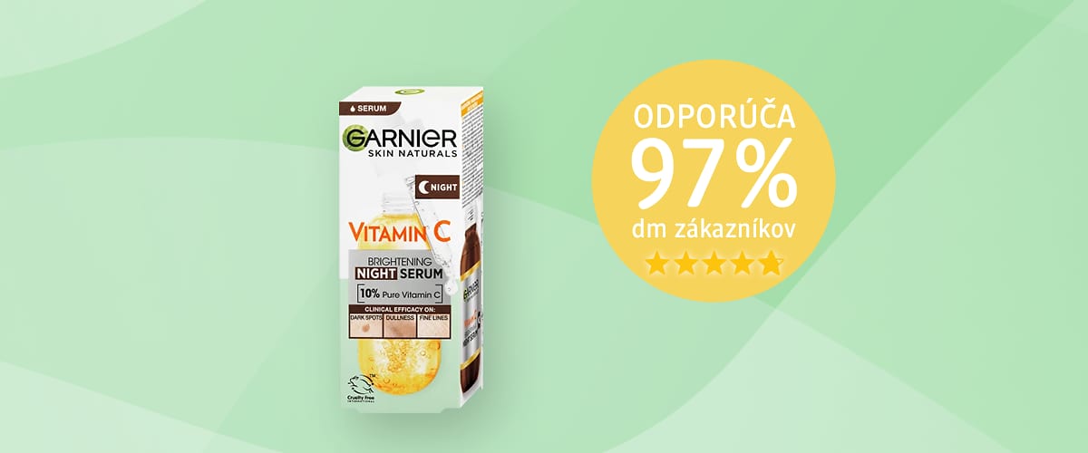 Rozjasňujúce nočné pleťové sérum Vitamin C, 30 ml