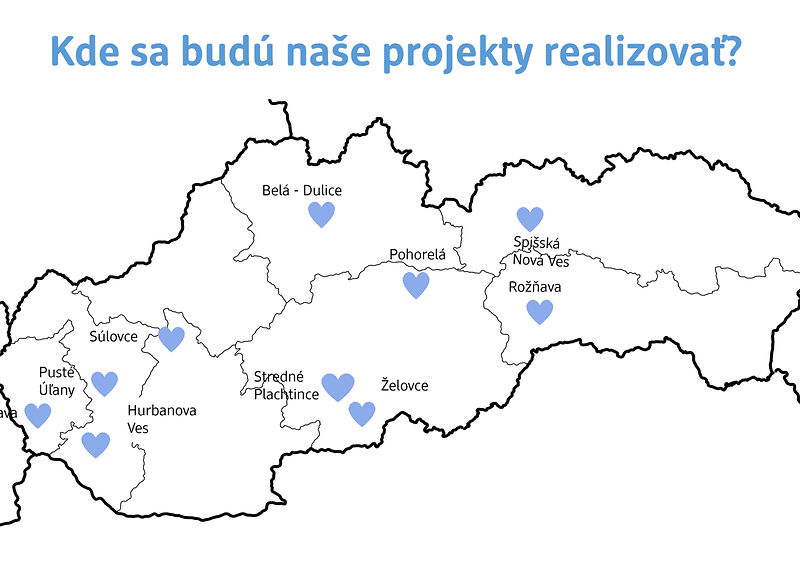 Kde sa budú naše projekty realizovať?