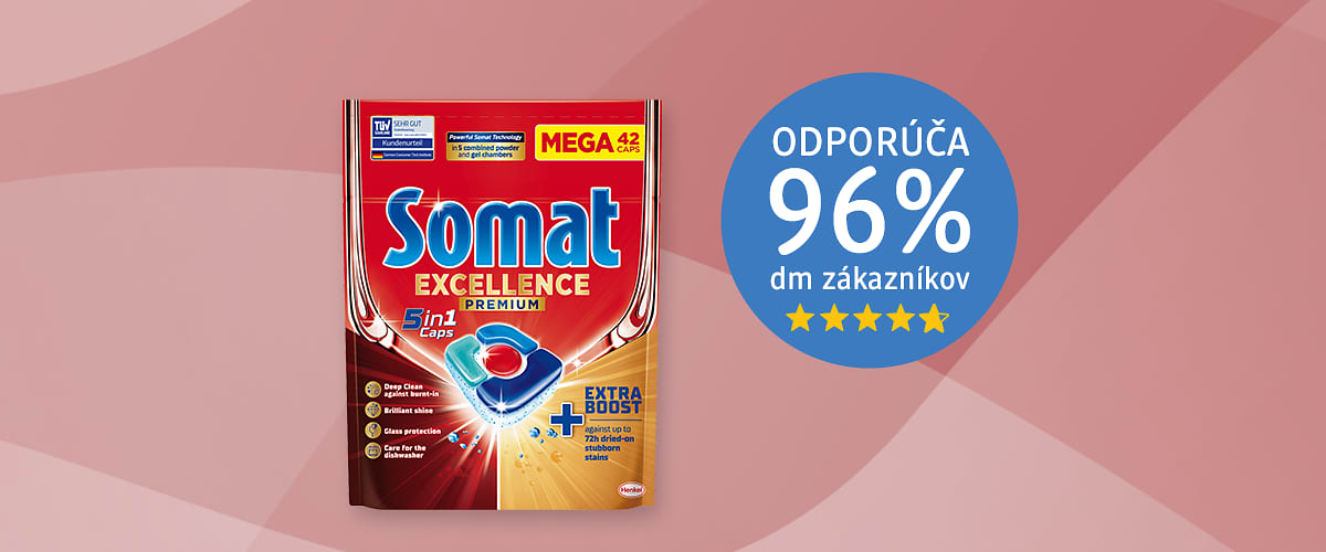 Somat Excellence Premium 5in1 kapsuly do umývačky 42ks