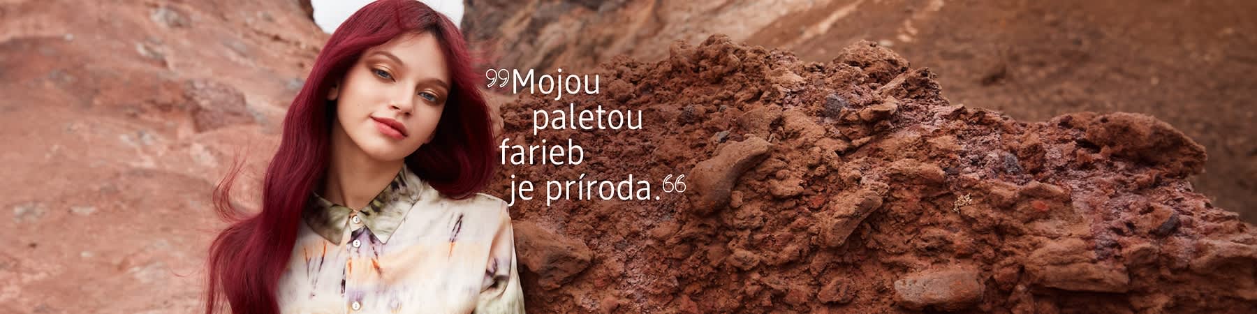 Žena s textom "Mojou paletou farieb je príroda."