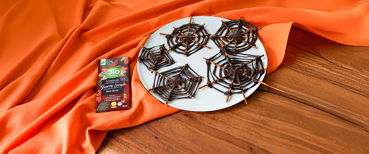 Halloween snack: Čokoládová pavučina