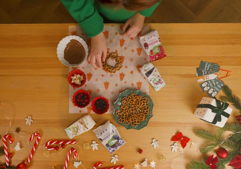 Praclíky uložené do tvaru venca