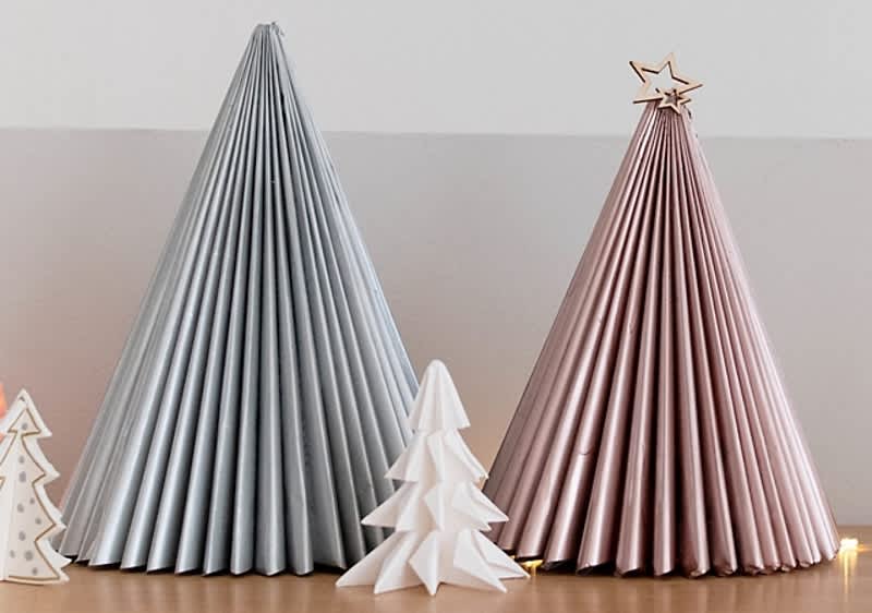 Papierové vianočné stromčeky