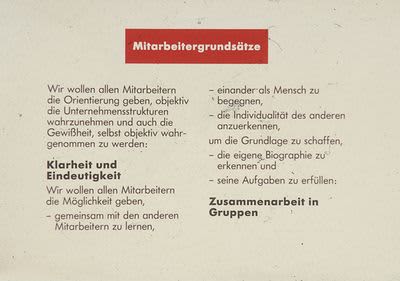 dm Mitarbeitergrundsätze 1982