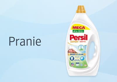 Prací gél Persil Expert Sensitive na svetlomodrom pozadí