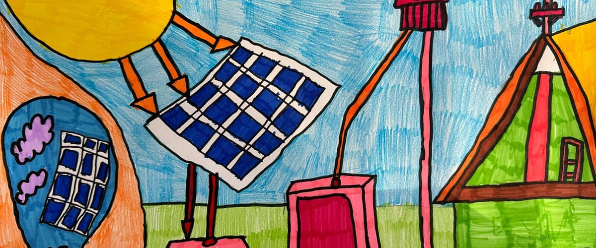 Výtvarná práca zo školy v Prešove podporenej v 2. ročníku programu