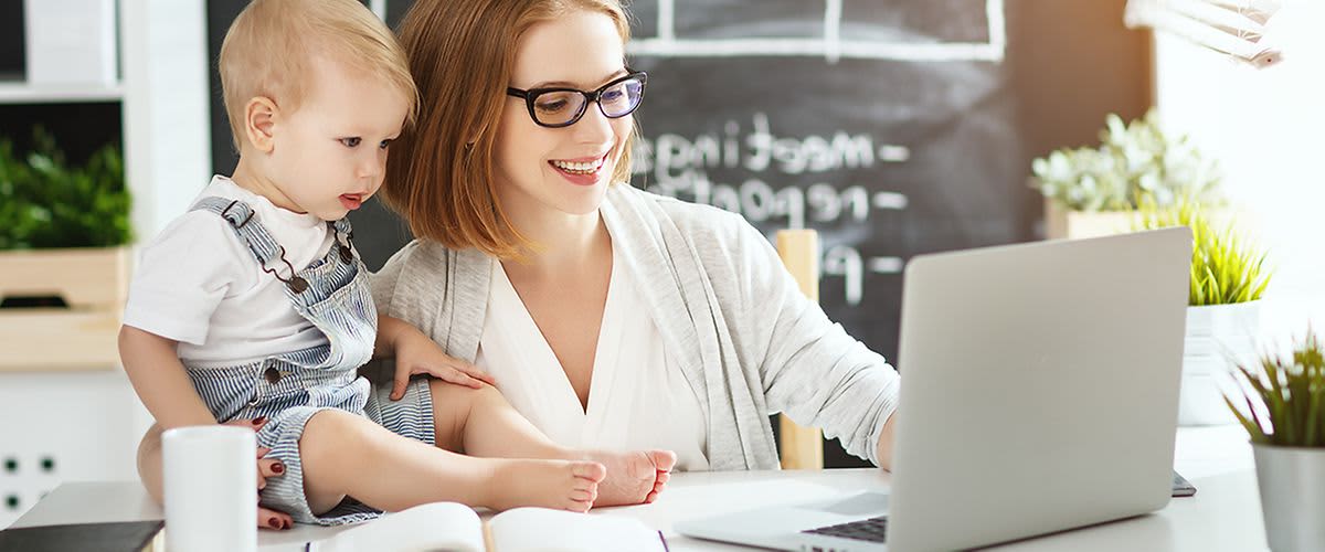 Home office s dieťaťom