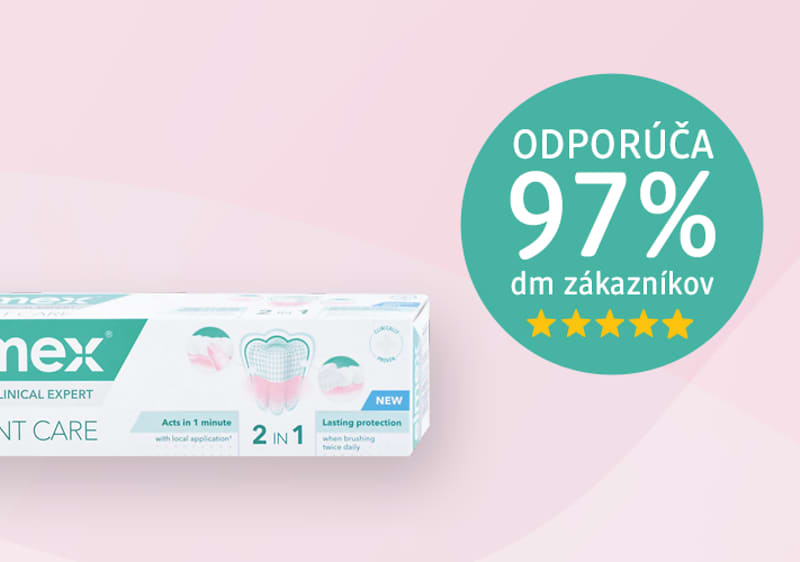 Elmex zubná pasta Instant Care s odporúčaním 97% zákazníkov dm