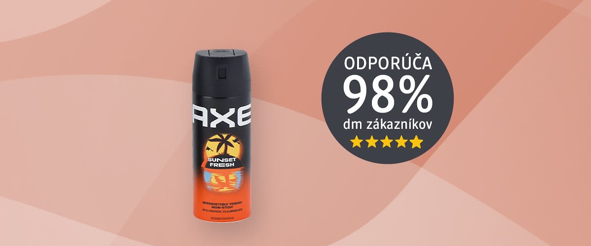 Dezodorant Axe Sunset Fresh s hodnotením 98% od zákazníkov dm