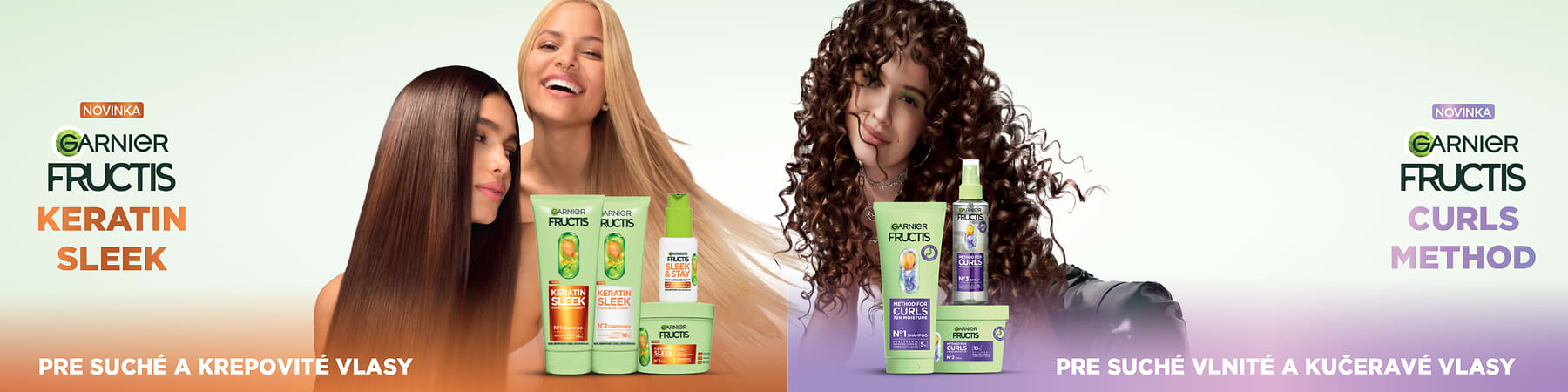 Garnier Fructis Keratin Sleek a Curls Method