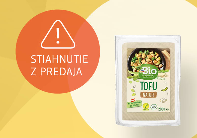Stiahnutie z predaja, balenie tofu Natur Bio