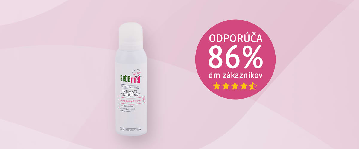Dezodorant Sebamed s odporúčaním 86% zákazníkov dm