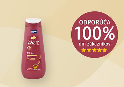 Dove telové mlieko s odporúčaním 100% zákazníkov dm