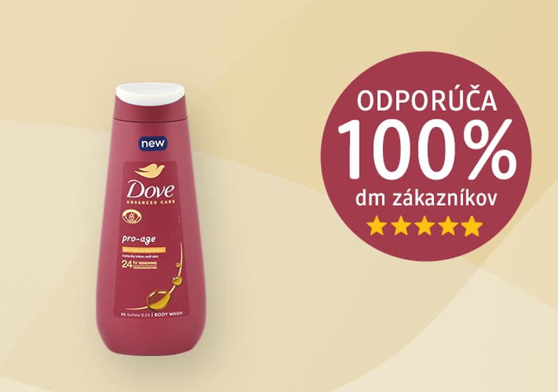 Dove telové mlieko s odporúčaním 100% zákazníkov dm