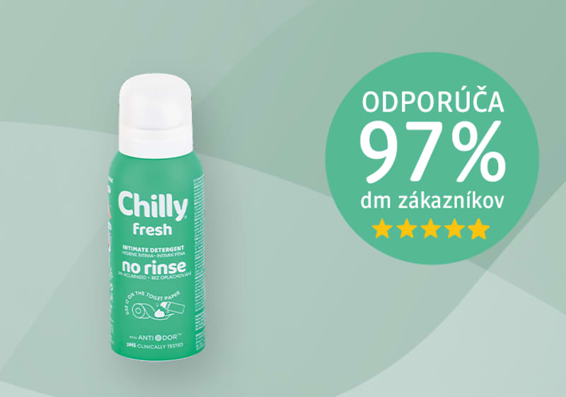 Chilly fresh intímny čistiaci sprej s odporúčaním 97% zákazníkov dm