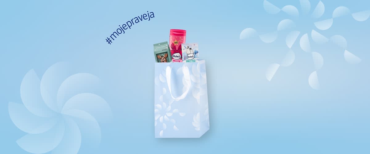 Vianočná darčeková taška z dm a muž s darčekmi