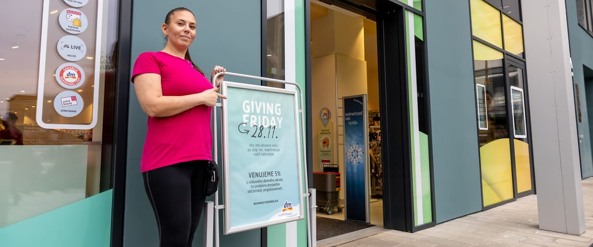 Giving Friday v predajni dm