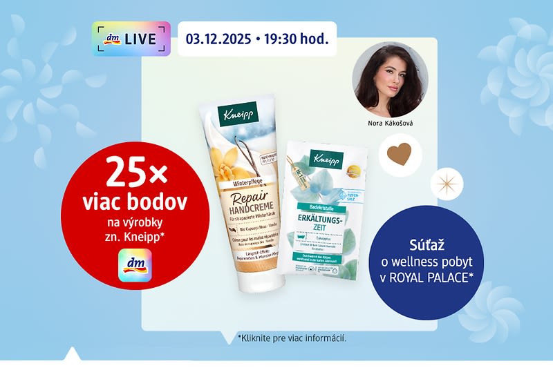 Balíček farby na vlasy, šampón Gliss Kur, texty k vysielaniu dmLIVE