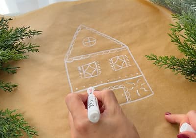 Písanie bielou fixkou na papier na pečenie