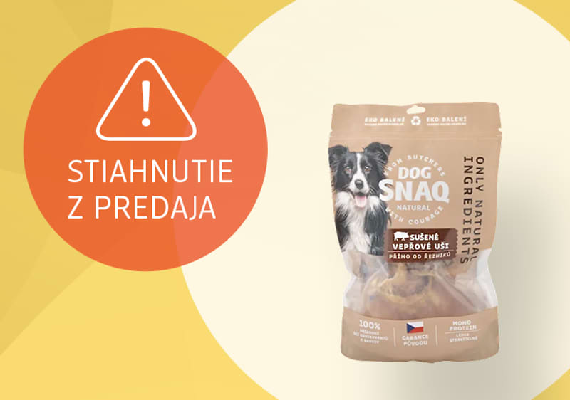 Stiahnutie z predaja: balenie sušených bravčových uší pre psov značky Dog Snaq