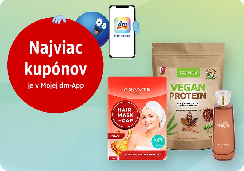 exkluzívne kupóny v Mojej dm-App