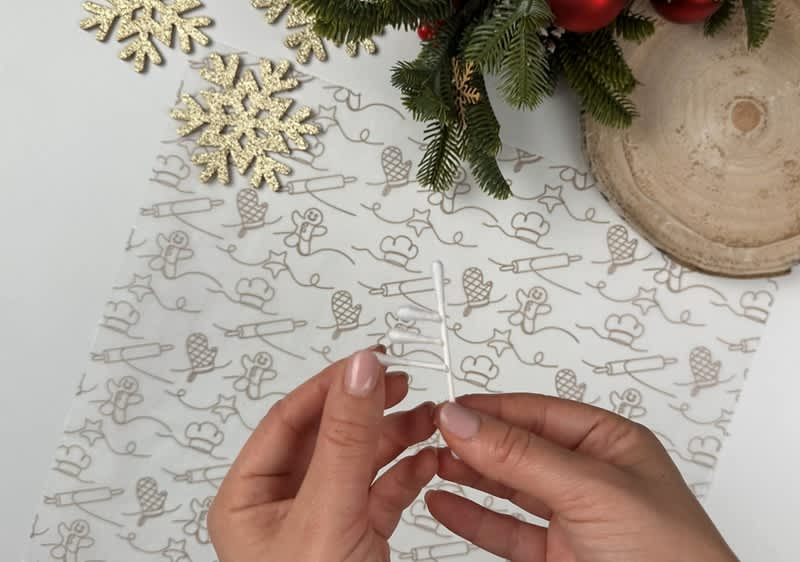 Príprava vločky z vatových tyčiniek