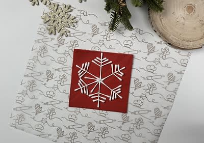 Lepenie vatových tyčiniek do tvaru hviezdy