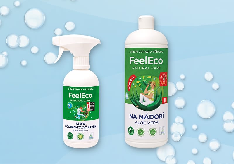 Čistiace prostriedky FeelEco na škvrny a riad