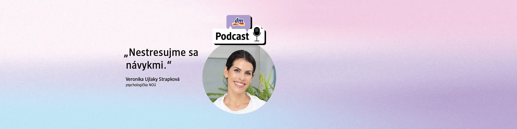 dm podcast s textom „Žite sami pre seba“ a logom dm.