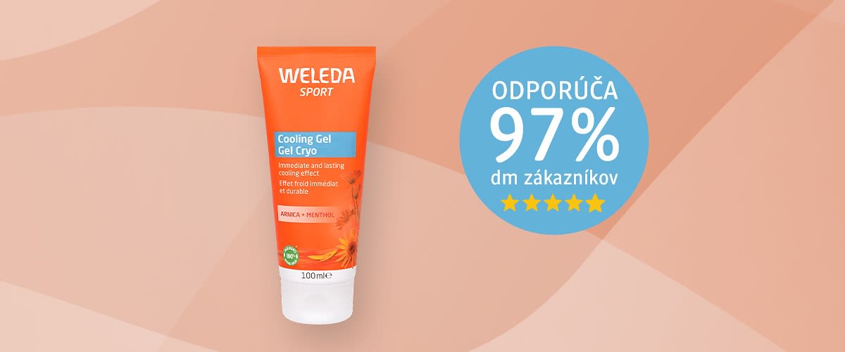 Chladiaci gél Weleda s odporúčaním 97% zákazníkov.