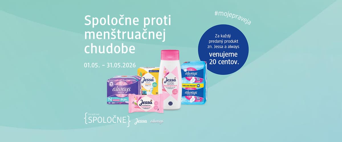 Nakúpte produkty Jessa a bojujte proti menštruačnej chudobe